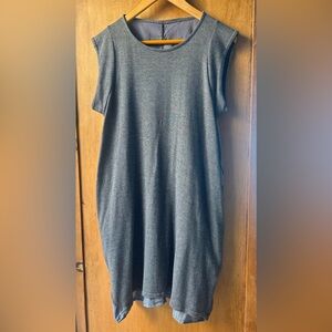 PRINTA Bubble Dress, Budapest. Handmade Midi Lagenlook-style, Jersey + Patchwork